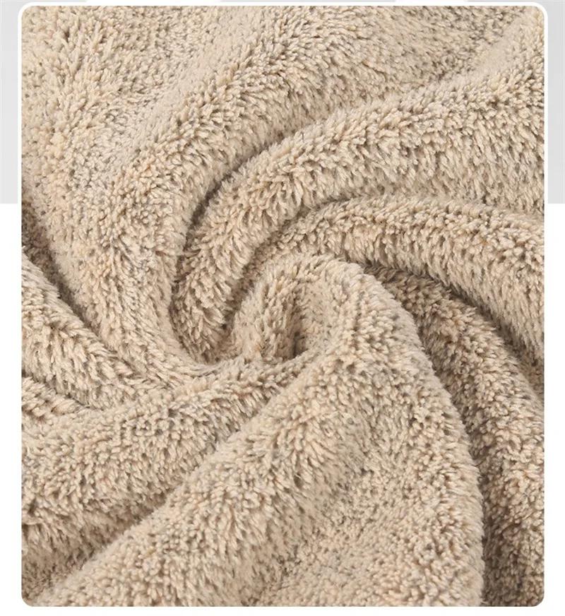 Утолщенное бамбуковое угольно-коралловое бархатное банное полотенце для взрослых, мягкое впитывающее быстросохнущее полотенце, наборы полотенец из микрофибры для домашней ванной комнаты