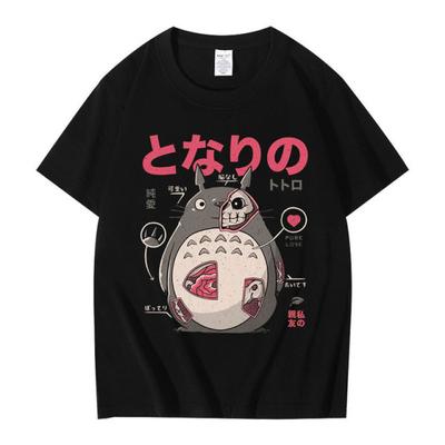 Японское аниме Spirit Away Футболка Тоторо Studio Ghibli No Face Мужские футболки Миядзаки Хаяо Harajuku Одежда Футболка большого размера