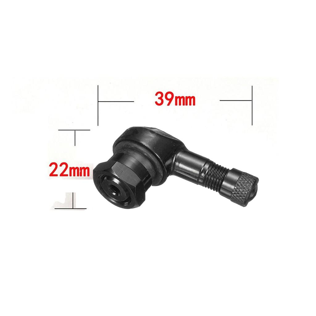 2pcs Air Valve Aluminum Alloy 90 Degree L Shape Leakproof Design Universal Wheel Valve