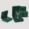 Iron Velvet Jewelry Box with Rounded Corners for Rings, Necklaces, and Bracelets