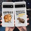Чехол для телефона Google Pixel 10 Pro 10A Pixel 9 Pro XL Pixel 8 Pro 9A 8A 7A 7 6A 6 Pro Кавайная мультяшная капибара Смешной подарок