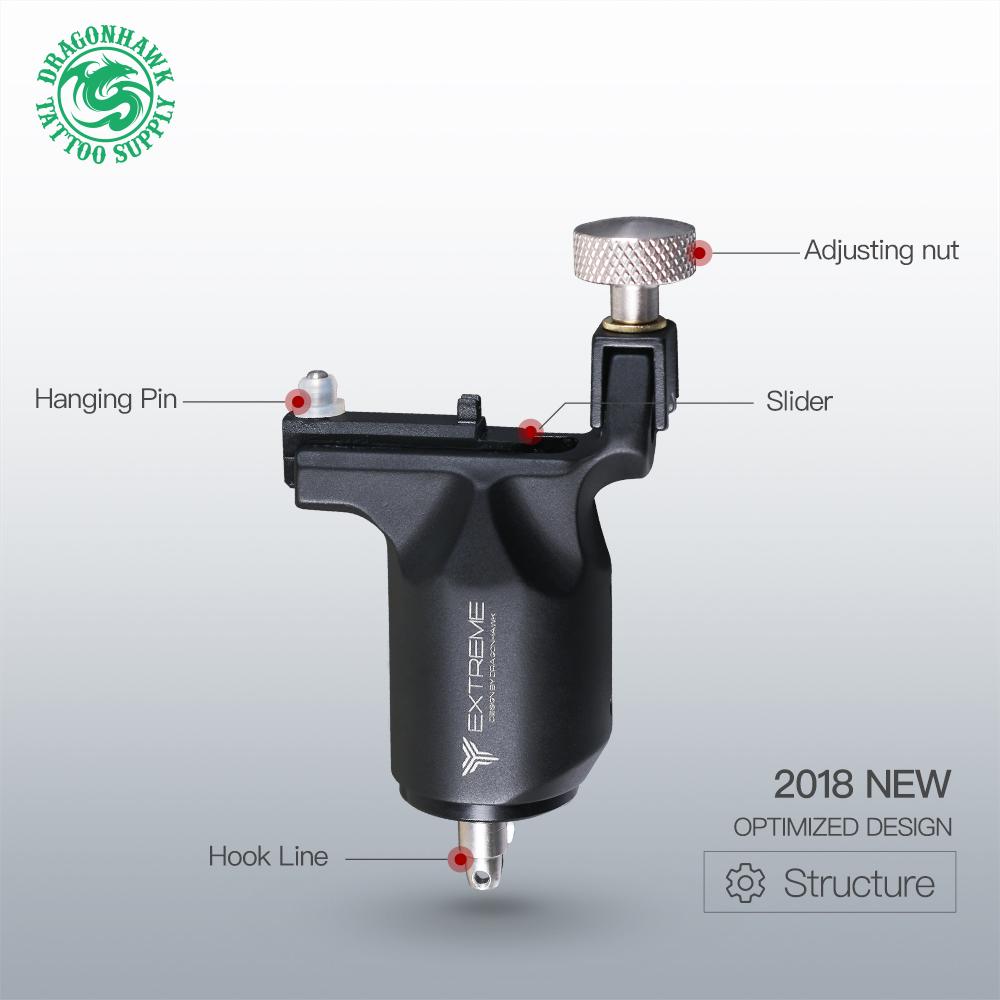Dragonhawk Роторный пулемет для экстремальных татуировок, машина из углеродистой стали