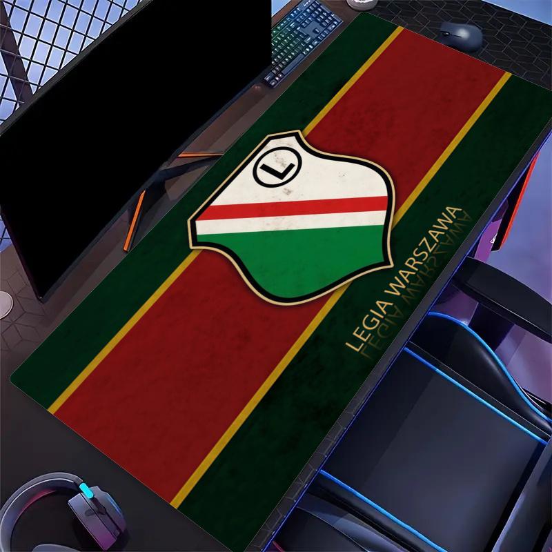 Legia Warsaw Print Cushion Non-slip Laptop Tablet Big Mousepad XXL Mat Mini PC Playmat With Lock edge