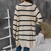 Autumn and Winter Striped Loose Cardigan Sweater Women's Casual Sweater
