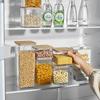 ПЭТ Пластиковый Герметичный Контейнер для Хранения Продуктов с Бамбуковой Крышкой Кофейные Зерна Макароны Кухонные Контейнеры для Хранения Бытовые Кухонные Органайзеры