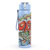 1PC Retro Ornate Poster Art 750ml Color Plastic Sports Water Bottle Leakproof Flip Straw Lid Suitable for Sports Office Home Use