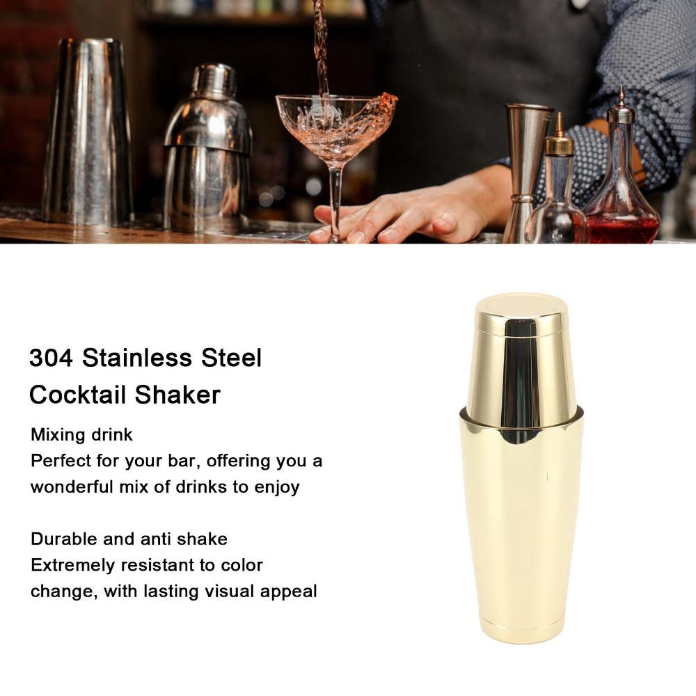 2 Section Bartending Mixer 304 Stainless Steel Bar Wine Cup Shaker Durable Drink Shaker Mixer Bar