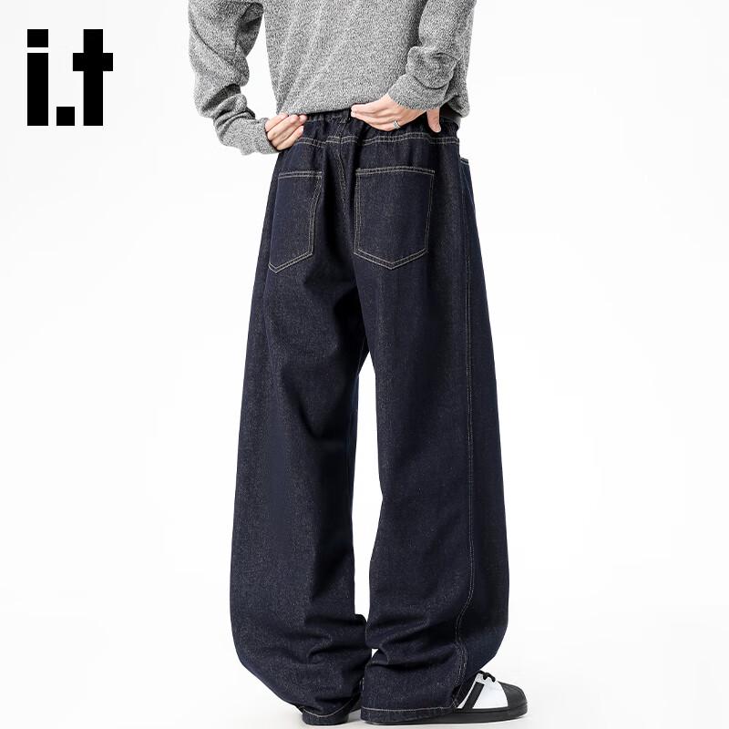 Мужские джинсы izzue в американском стиле, свободного кроя, прямые штанины