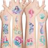10Sheets Mermaid Theme Tattoo Stickers Waterproof Temporary Tattoo Girls Mermaid Birthday Party Decor Supplies Kids Gift Favors