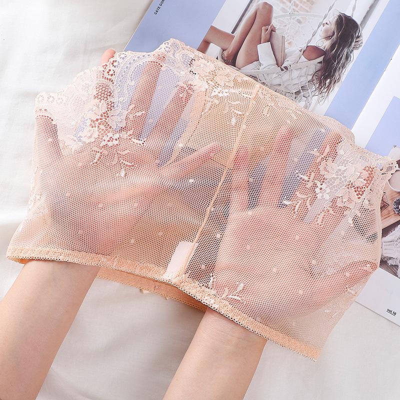 Сексуальное кружевное нижнее белье для женщин больших размеров, бесшовные сетчатые хлопковые трусики с треугольными чашечками на средней талии