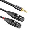 Luxferre XLR To 3.5mm Microphone Converter Cable, 1.5m, XLR To 3.5mm Stereo Mini Plug, XLR Cable, Canon Cable, 3.5mm XLR Female, XLR To Canon Cable