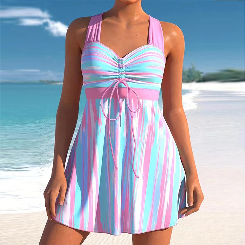 2024 женский сексуальный большой размер с цветочным принтом купальник женский летний комплект из двух предметов танкини модное монокини пляжная одежда банный костюм