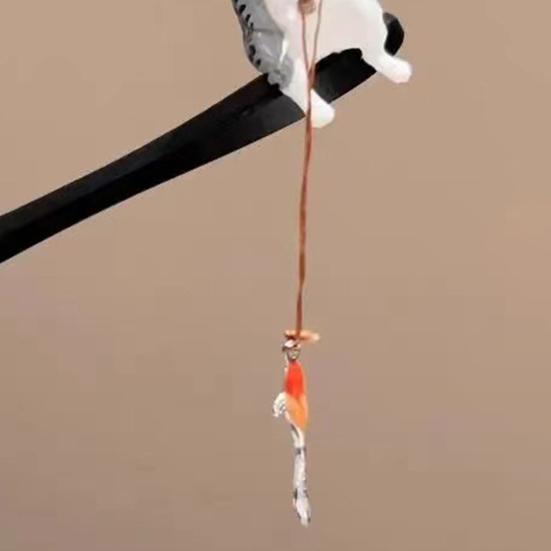 Палочка для волос Кот Рыбалка Декор Палочка для волос в китайском стиле Легкий дизайн-зажим Женская Заколка для волос Аксессуары для волос