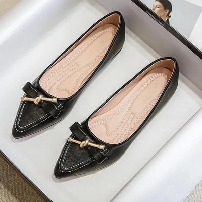 Модные бежевые мокасины на каблуке с острым носком, женские туфли на плоской подошве, мелкие, нескользящие, быстрая доставка, удобная и элегантная женская обувь