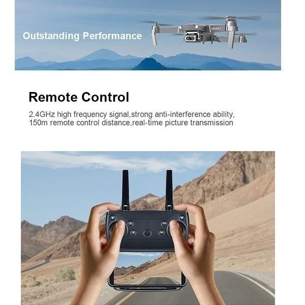 Игрушка Подарок E68 Мини-дрон Широкоугольная 4K 1080P WiFi FPV Камера Дроны Режим удержания высоты Радиоуправляемый Складной Квадрокоптер Дрон