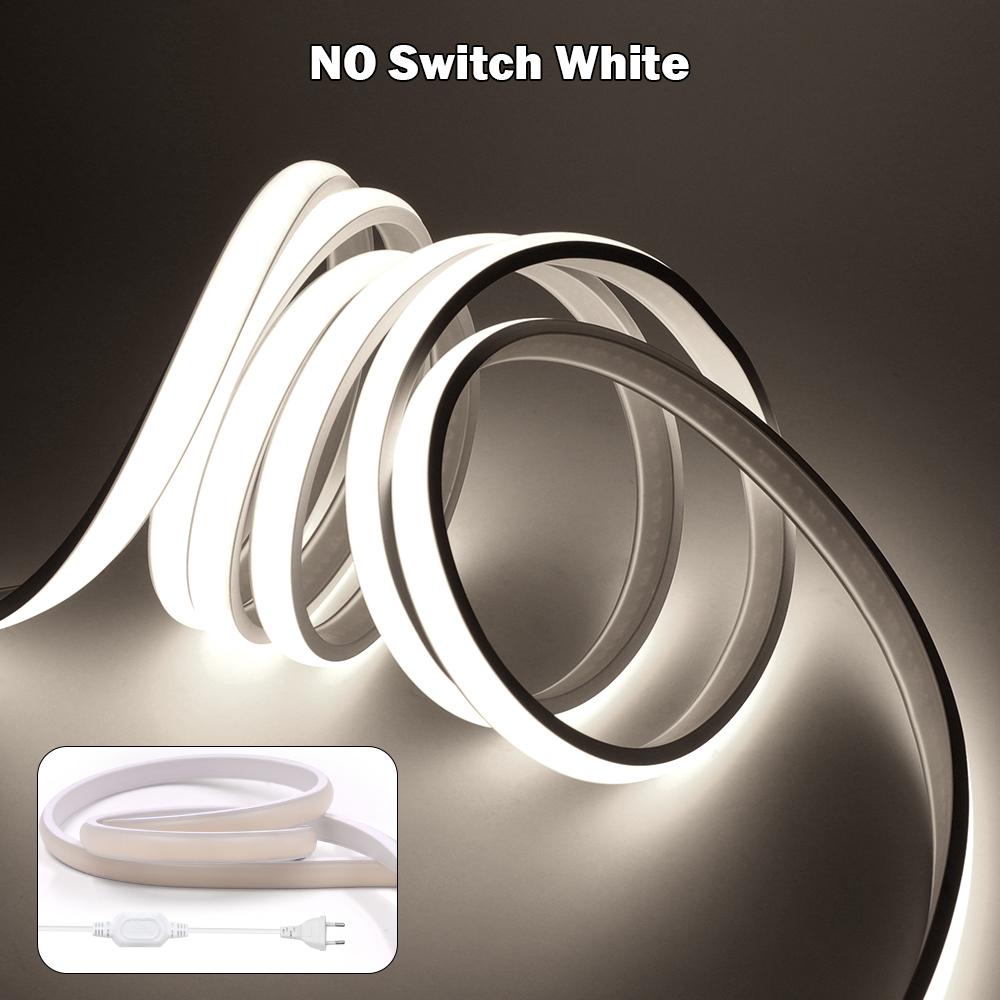 Dimmable Neon COB LED Strip 220V Dimmer Switch Power Kit Super Bright 288LED/m Waterproof Neon Linear Lighting 3000K 4000K 6000K