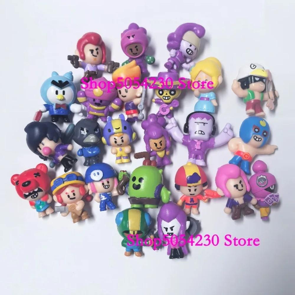 Оригинальные Мини Фигурки Brawl Stars Аниме - Хлопковые Куклы Герои Мультфильмов Модный Декор Коллекционная Модель Игрушки для Рождественских Подарков