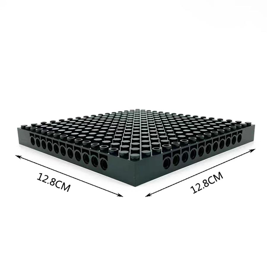 1 шт. Базовая пластина Блок-основа Черная Соединительная Кирпич DIY Комбинация MOC 16x16 Отверстие Соединительный Модуль Совместимые Аксессуары