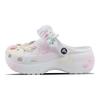 Crocs Классические сабо на платформе EVA Sweet Meow Claw Классические Облачные Дофаминовые Девичьи Милые Градиентные Расписанные вручную Перфорированные Туфли Женские Белые