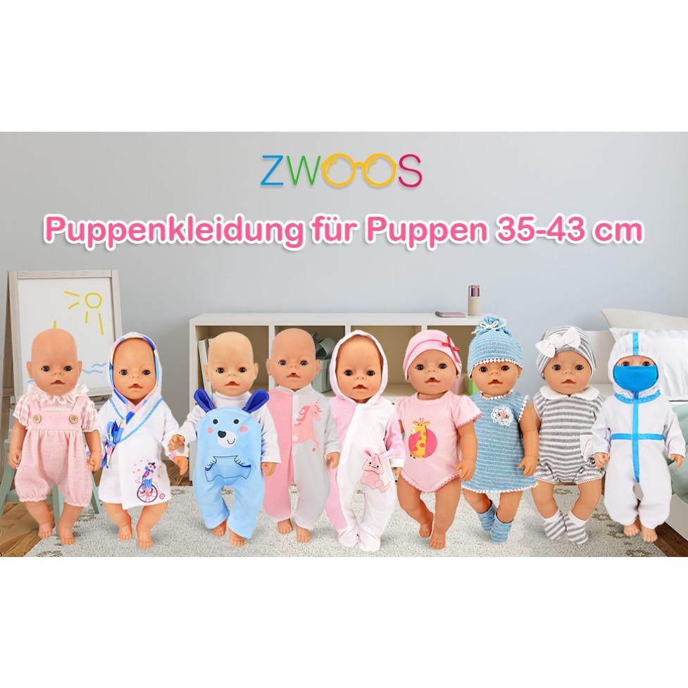 Одежда для новорожденных куколок, комбинезон с рисунком единорога, юбка и повязка на голову для кукол 18 дюймов. (40-45cm) Набор из 3 шт.