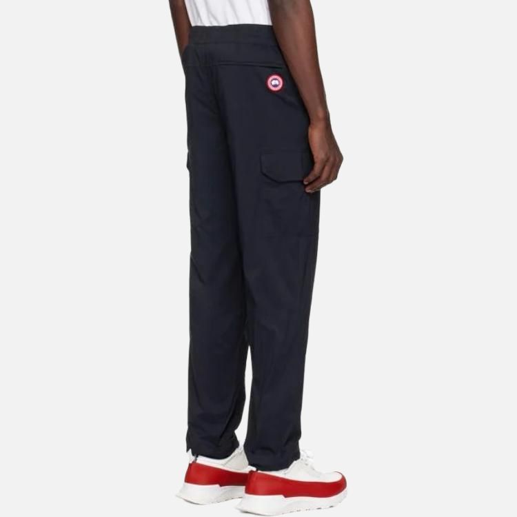 Canada Goose Killarney Series Solid Color Drawstring Mid-Rise Tapered Carrot Pants Men bottoms Black 7500M61