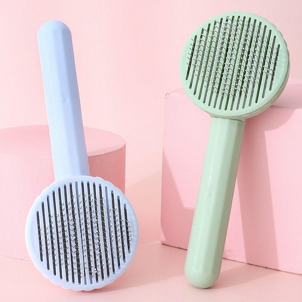 For Cats Dogs Cat Accessories Remove Hair Grooming Brush Self Cleaning Cat Brush Pet Comb