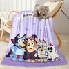 Bluey Family Adventure Blanket Comfortable Great for Office Livingroom Picnics Four Seasons Universal Stylish Decor