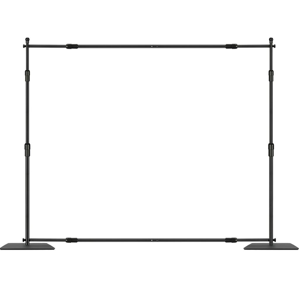 Комплект Pipe and Drape 3 м x 3 м, Прочный стенд для задника с основанием из углеродистой стали, Регулируемая стойка для задника с 6 зажимами и сумкой для переноски для