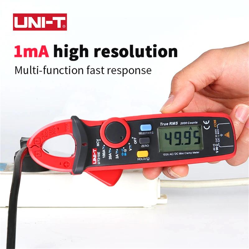Клещи UNI-T UT210E UT210D UT204 PLUS Токовые клещи Крюк Амперметр Цифровой мультиметр Профессиональный электрический мультиметр