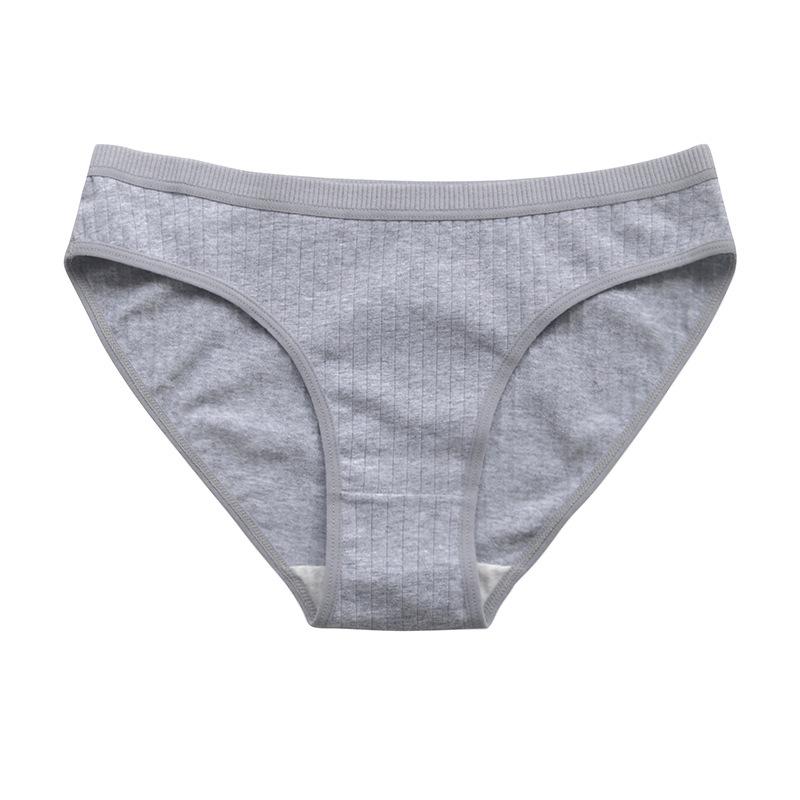 Women's Plus Size Mid-Waist Pure Cotton Solid Color European & American Style Triangle Panties