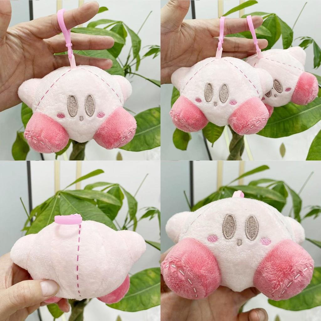 Pink Sweet Kirby Plush Doll Keychain Soft Cuddly Toy For Fashionable Charm Bag