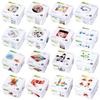 Wooden Montessori Travel Tin Box Puzzle: Cognitive Magic Cube & Dominoes Building Blocks for Kids 2-6