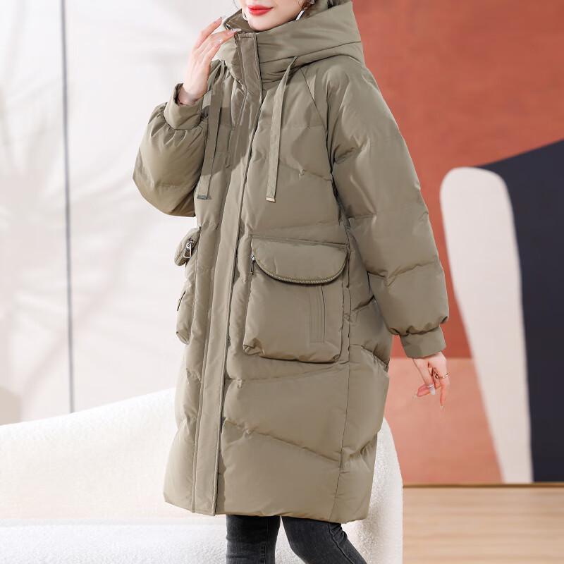 YAYA Women's 2025 Winter Mid-Length Down Jacket