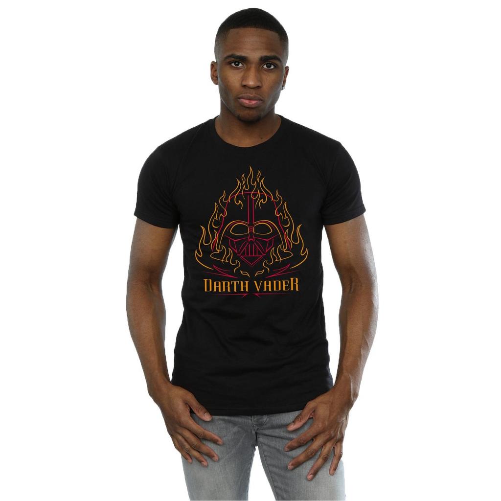 STAR WARS Mens Darth Vader Flames T-Shirt