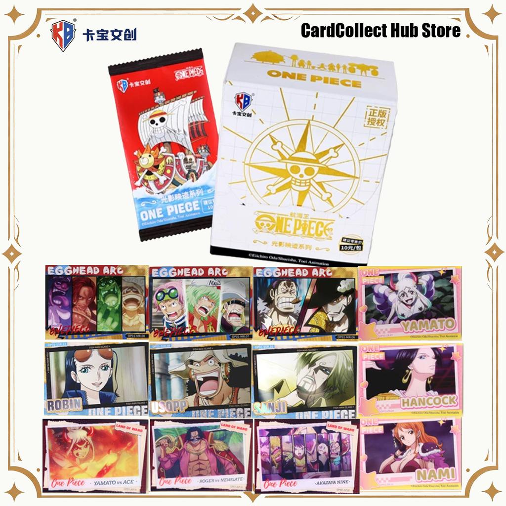 Official Anime Trading Cards Wave 1 Light & Shadow Trail Luffy Classic Scenes PVC Fans Collectible Cards Gift