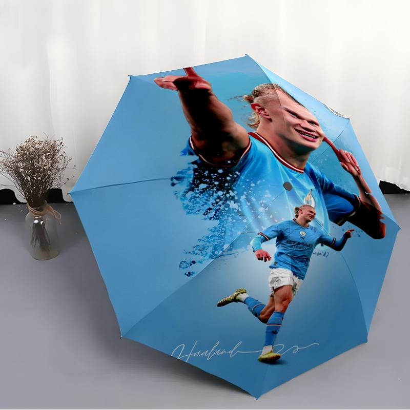1pc H-Haaland Umbrella, Sun Protection, And UV Shielding. It Has Eight Sturdy Ribs for Outdoor Use And Perfect As a Holiday Gift