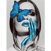 Полный квадратный/круглый алмазная живопись портрет женщина стразы 5D DIY Алмазная вышивка распродажа Мозаика с бабочкой Decortion