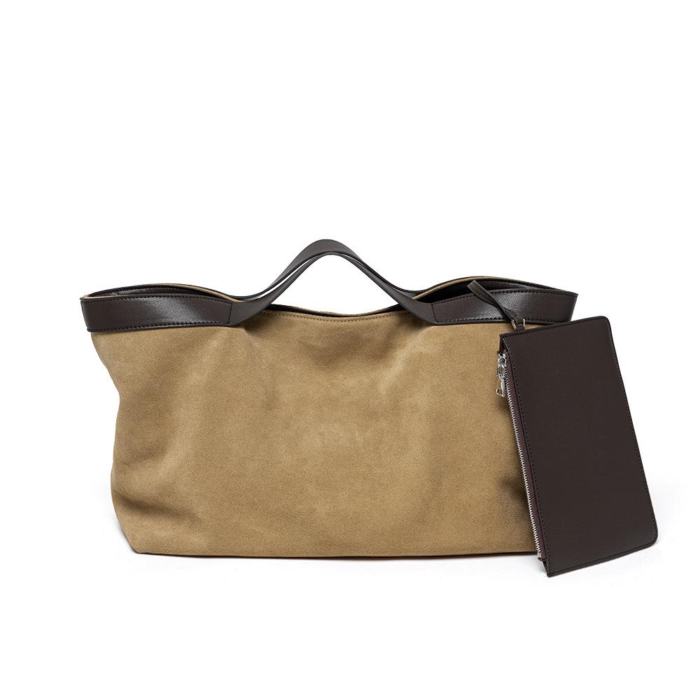 Vintage Leather Tote Bag for Women, Large Capacity Genuine Cowhide Shoulder Handbag, Fashionable Commuter Bag Hot Sale