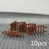 Аксессуары «сделай сам», дом друзей города, детали MOC, забор, лестница, ворота, строительные блоки, двери, окна, фигурки, садовые кирпичи Leduo