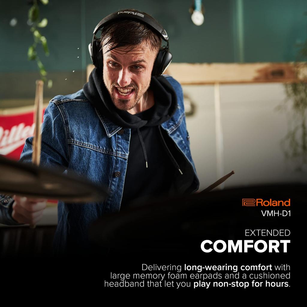 Roland Наушники для электронных барабанов черные VMH-D1 V-Drums