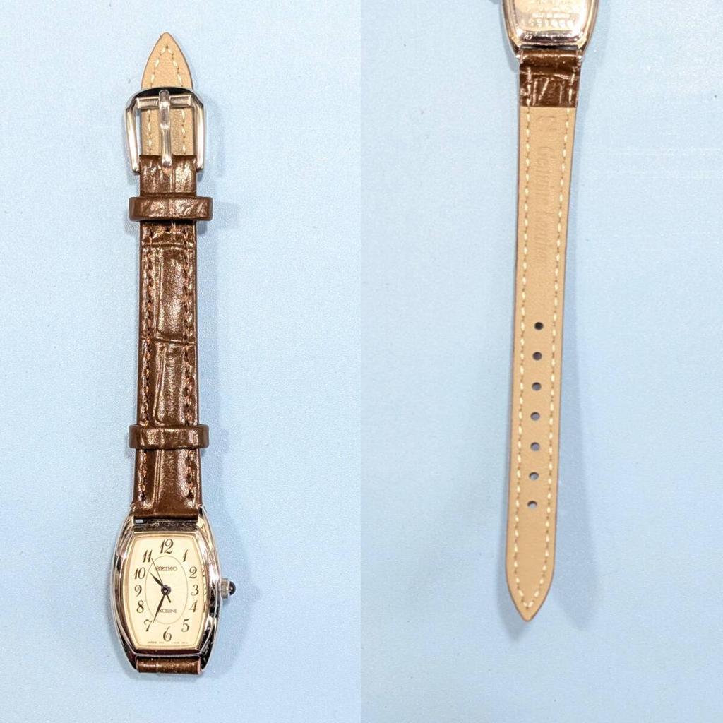 SEIKO Excelline женские часы на батарейке, с рабочим ремешком, замененным, состояние, дефекты