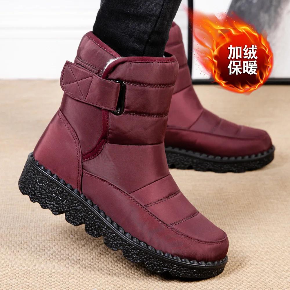 Women Boots Mid-Calf Winter Shoes For Women Snow Boots Casual Watarproof Platform Heels Botas Mujer Winter Boots Female