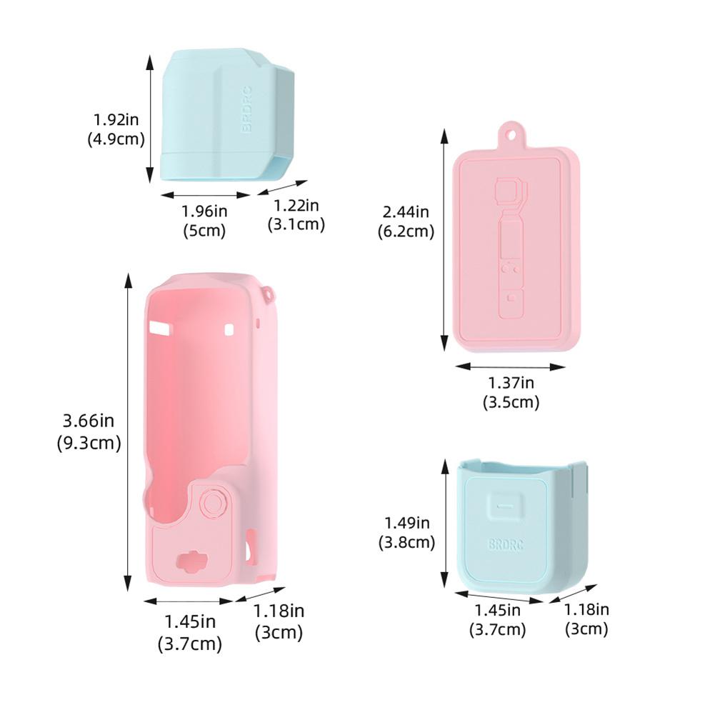 Силиконовый чехол для ручки DJI Osmo Pocket 3 Мягкий чехол-накладка Защитная крышка для объектива Защитный чехол от царапин для аксессуаров DJI Pocket 3