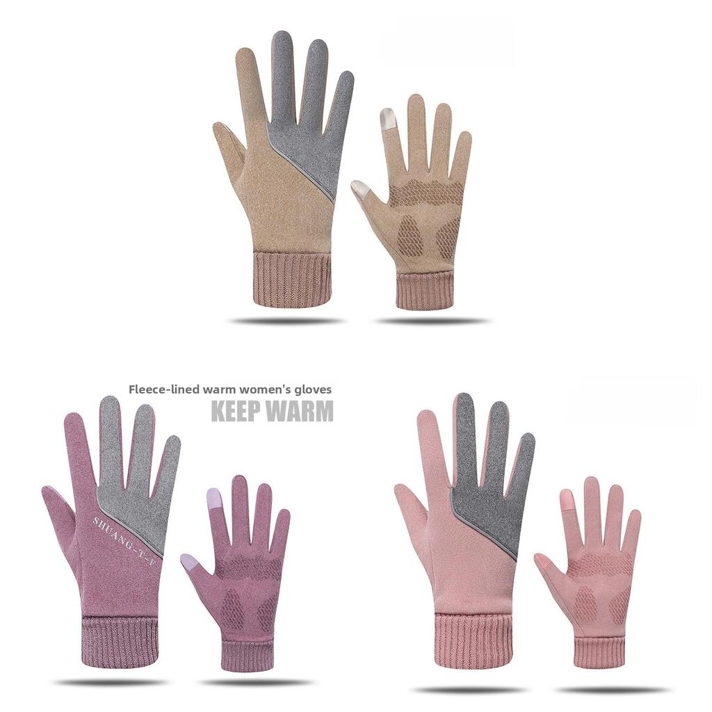 Женские утепленные зимние перчатки с функцией сенсорного экрана для поездок на работу и катания на лыжах