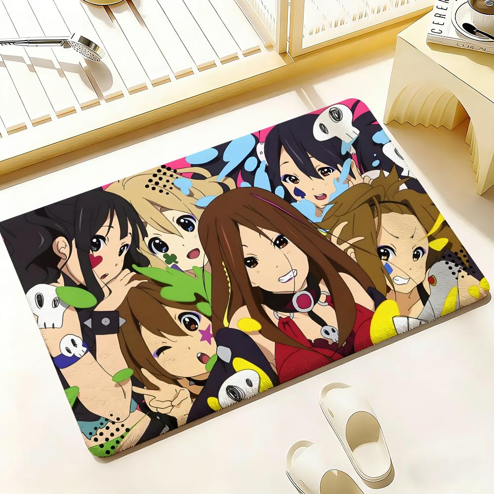 Аниме K-K-On Коврик для пола Спальня Гостиная Фланелевый Коврик для двери Нескользящий Домашний декор