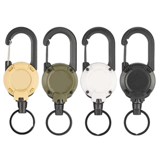 Ретрактор для нахлыстовой рыбалки, бейдж-ролик с тросом, многоцелевой, вращающийся на 360 градусов, брелок, карабин, товары для кемпинга