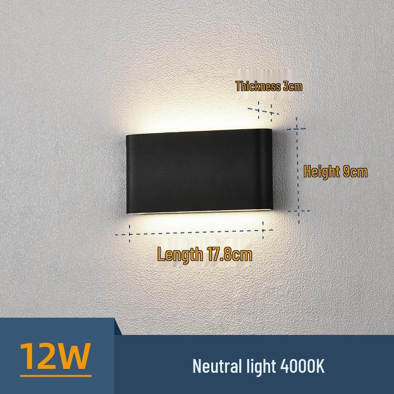 Universal Waterproof Wall Washer Light for Balcony, Courtyard, or Terrace - Exterior Up and Down Outdoor Lighting