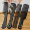Hairdressing Comb Non-slip User-friendly Carbon Fiber Wide Teeth Lifespan Beauty Anti-fade Long Accessory Nylon Black Comb