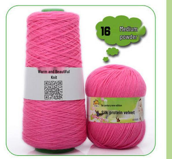 Детская пряжа из хлопка с протеином шелка для вязания и вязания крючком шарфа