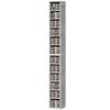 Set of 2 CD Media Display Shelf Unit Tower Rack with Adjustable Shelves, Cement Grey